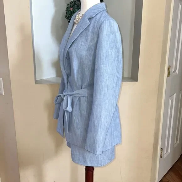 Nine West Women’s M blue Blazer & Shorts Business Set NEW - Picture 6 of 14